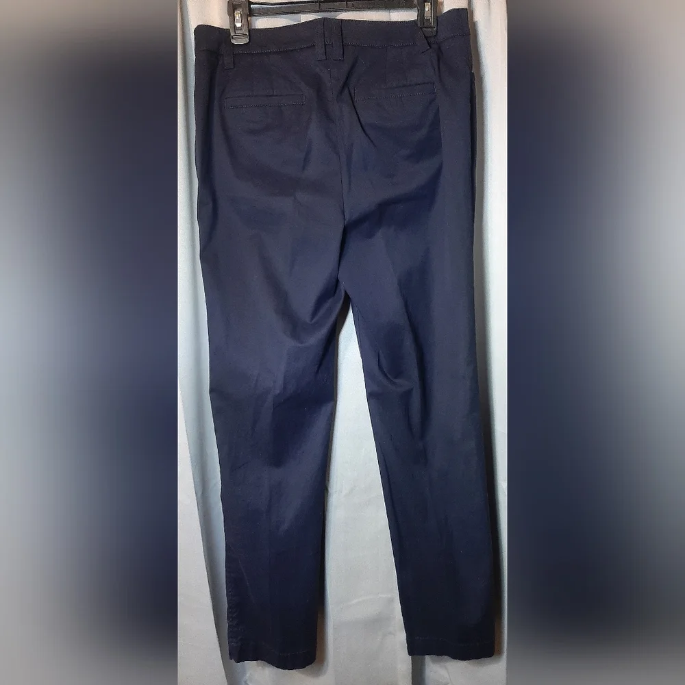 Talbots Blue Straight Leg Chinos Classic Tailored Fit Size 8 NWOT - Picture 2 of 4